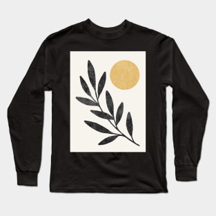 Leaf Sun - Gold Black Long Sleeve T-Shirt